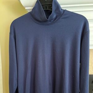 Patagonia Womens Mock Neck Shirt-Navy Blue, size M